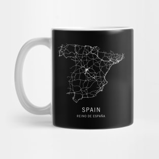 Spain Road Map Mug